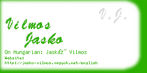 vilmos jasko business card